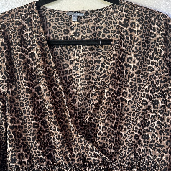 Charlotte Russe Animal Print Wrap Blouse - Picture 3 of 5